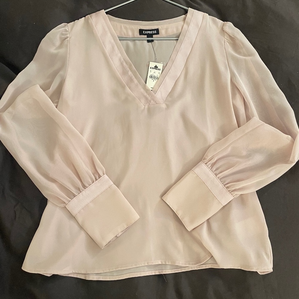 Express V Neck silk blouse